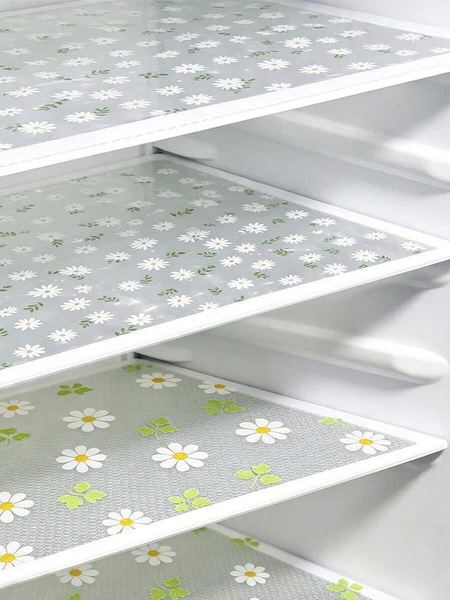 4/8/12pcs Assorted Styles & Colors Small (30*45cm/11.81in*17.72in) Refrigerator Mats, Made Of Non-Stick, Odorless, Dust-Proof & Waterproof EVA Material, Suitable For Small Refrigerators, Freezers And Drawers - Assorted - View 1