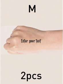 1-20pcs Custom Halloween Text Temporary Tattoo Sticker, Gothic Party Body Decor, Personalized Name Tattoo, Customized Spooky Quote Decal, Customizable Trick Or Treat Gift, Halloween Party Favor, Personalized Tattoos, Fake Tattoos, Family, Friends - Multicolor - View 17