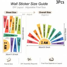 6/3/2/1pc Boho Sunburst Positive Affirmation Wall Decor Decals, Multicolor PVC Peel And Stick Wall Stickers For Teens Bedroom Playroom Aesthetic Room Decor Home Decor For Living Room Halloween Fall Home Decor - Inspirational Sun Wall Decal - View 14
