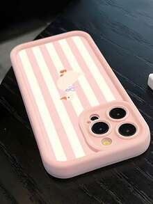 1件條紋鴨子圖案全包覆TPU防震手機殼，適用於Apple 17 16 15 14 13 12 11 Pro Max - 彩色 - 查看 5