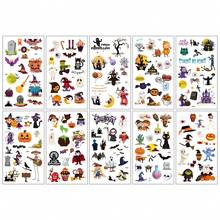 10pcs Dark Gothic Halloween Decorative Stickers Mixed Witch Skeleton Vampire Jack-O-Lantern Design Waterproof Stickers For Glass Surface Luggage Desktop Cosplay Party Atmosphere Decoration - View 7