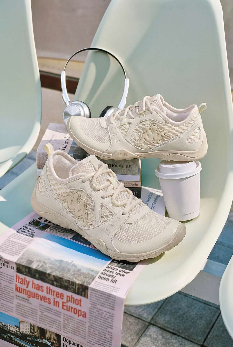 Kappa Youyou 1.0 Summer Mesh Barefoot Shoes Fashion Thin Sole Racing Style - Cheese White - View 1
