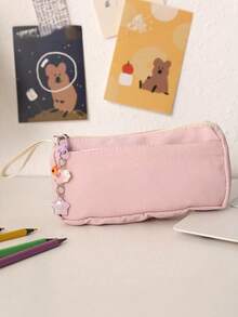 New INS Style Pencil Case, Large Capacity Cute Plush Stationery Bag, High-End Elegant Appearance, Minimalist Versatile. Minimalist Fresh Style, Student's Choice, Essential Item For Going Out. - Multicolor - View 15