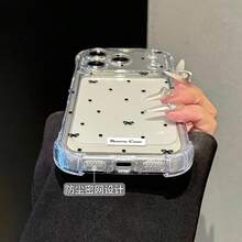 極簡粉色波點蝴蝶結十字設計防震手機殼，夏季日常必備，適用於 Apple 17 17 Pro 17 Pro Max - 彩色 - 查看 4