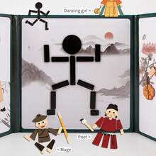 Magnetisk streckgubbe-bok - Magnetisk bok-Creative Stickman - Visa 6