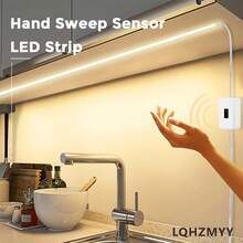 Smart Motion Sensor LED Light Strip, USB 5V 2835, Warm White/White, Adjustable, USB Powered, No Battery Required, Suitable For Valentine's Day Minimalist Bedroom, Home, Kitchen, Wardrobe Decoration, Halloween - Multicolor - View 2