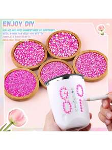 40,000pcs Flat Back Rhinestone Set, 40 Colors Jelly Gemstones With Hand Tools, All-In-One DIY Diamond Decoration Kit, Suitable For Jewelry Making, Handmade Accessories, Art Projects, Decorative Crafts And Creative Gifts - Multicolor - View 8
