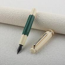 Jinhao Short 82 Fountain Pen, Pink Marble Pattern Acrylic And Ivory White Barrel, Gold Decoration, M Nib, Smooth Writing, Business Office School Signature Pen - Short 82 - View 20