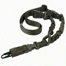 Outdoor American Style Single Point Tactical Gun Sling Nylon Crossbody Tactical Strap Water Gun Tactical Waist Belt Rope - Black - View 3