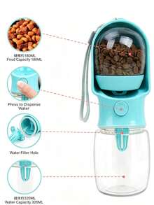 1pc Dog Walking Water Bottle, Press-Type Portable Pet Water Dispenser, Leak-Proof Outdoor Water Cup With Lanyard, One-Hand Operation Travel Feeder, Suitable For Small Dogs, Medium Dogs And Cats - 500ml - View 9