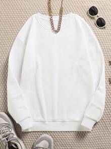 Pull Col Rond Thermique Unicolore, Hauts à Manches Longues Pour La Remise Des Diplômes - 樣式1 - 查看 5