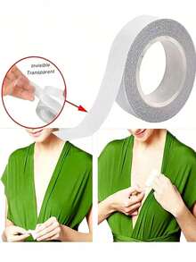 Anti-Transparent Double-Sided Body Tape, Suitable For Clothing Chest Adhesion, Self-Adhesive Double-Sided Body Tape, Invisible Lingerie Clothing Shirt Tape, Transparent Lingerie Tape, Anti-Exposure Invisible Breast Tape, Suitable For Women's Body Skin - Multicolor - View 2