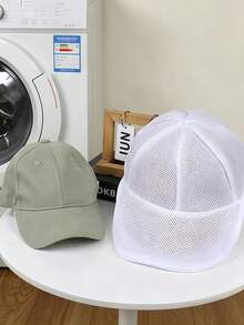Hat Washing Cage Washing Machine Hat Cleaning Rack With Mesh Bag Baseball Cap Washing Cage Hat Cleaning Device Protective Washing Cage Hat Storage And Organization Hat Cleaning Cover/Cleaning Protective Sleeve Suitable For Cleaning Various Hats - Multicolor - View 8