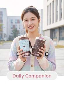 500ML Large Capacity Baby Water Cup Ins Style Insulated Cup Portable Mini Cold-Keeping Coffee Cup Student Girl Personal Water Cup - Multicolor - View 4