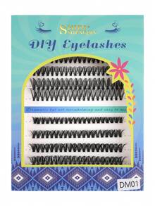 SHIDISHANGPIN 200pcs DIY Single Cluster Eyelash Bundles, Segmented Lash Extension Bundles, 8-16mm Mixed Length, D Curl Natural Soft, Suitable For Beginners, Girls Daily Personal Lash Extension - D - View 7