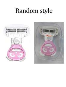 Women's Hair Removal Razor, Suitable For Underarms, Legs And Bikini Area, Portable Manual Razor, Pink Manual Razor, Women's Bikini Manual Safety Razor Blade Hair Removal Shaving/5-Layer Blade, Stainless Steel Blade Replaceable Pink Razor Head, Gift Travel Essential (Handle + Blade + Storage Box) Back To School Gift - Multicolor - View 11