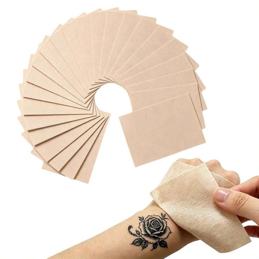 10Pcs Tattoo Cover Up Patch Ultra Thin Cuttable Sweat-Resistant Invisible Covering Tattoos Birthmarks Black Spots Easy To Use - Brown - View 1