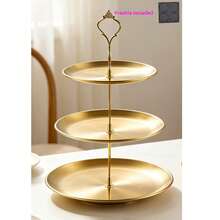 3pcs/4pcs[3 Tiers + 1 Set Accessories + 4 Non-Slip Bases 5PCS] Stainless Steel Multi-Tier Dessert Stand Fruit Tray, Stable Rust-Resistant, Easy To Clean And Highly Attractive Desktop Storage Display Rack. Space-Saving 3D Layered Design For Party Holiday Table Organization, Suitable For Cakes, Pastries And Seasonal Fruits. Say Goodbye To Desktop Clutter (Multi-Layer 3D Storage); Perfect Practical Gift For Baking Enthusiasts Or Party Lovers. - View 11