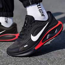 Nike New Casual Sports Shoes JOURNEY RUN Men's Breathable Cushioned Running Shoes - Black, White, Red - View 3