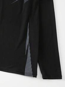 2pcs/Set Men's Thermal Underwear Set, Crew Neck Top + Pants, Winter Base Layer Innerwear - Black - View 7