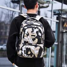 1pc Camouflage Print Fashion Backpack, Large Capacity Student School Bag, City Commute Travel Casual Laptop Backpack - Backpack - View 6
