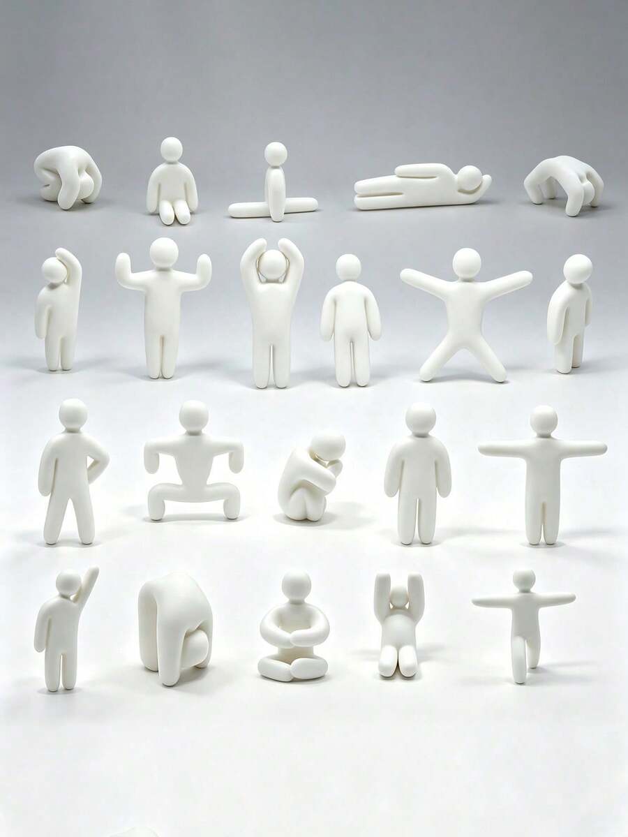 8/6/3/1pc Creative Super Chameleon Hide-And-Seek Game Character Set, Displaying Current Internet Meme Poses Like "Dab", Stretching And Hugging Knees, Room Decor, Bedroom Decor, Autumn Decor, Home Decor, Home, Christmas, Halloween