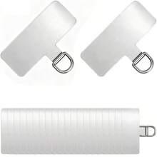 20pcs Ultra-Thin Stainless Steel Universal Phone Lanyard Plates, Metal Card Holder Lanyard Pads - A - View 7