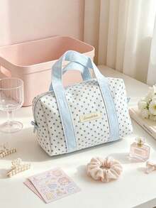 Wave Point Handheld Makeup Bag Large Capacity Portable Toilet Bag With Handheld Makeup Bag Suitable For Daily/Business Travel/Vacation - Multicolor - View 14