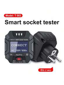 NJTY Socket Tester Voltage Tester Socket Detector EU/UK/US Plug Grounding Neutral Phase Polarity Check Digital AC Voltage Test - US B Type Plug(110-127V) - View 7