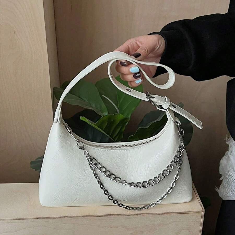Women Shoulder Bags - Silver - View 1