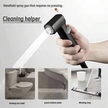 Square Tip Small Spray Gun + Tape, Toilet Companion No-Press Spray Gun Faucet, Bathroom Bidet Sprayer, Pressurized Handheld Shower Head Water Gun, For Shower Use Only - Multicolor - View 7