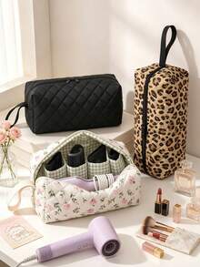 Wave Point Handheld Makeup Bag Large Capacity Portable Toilet Bag With Handheld Makeup Bag Suitable For Daily/Business Travel/Vacation - Multicolor - View 10