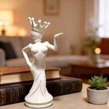 3D Printed Chess King & Queen Sculpture, Creative Home & Office Desktop Decor, Chess Fan Collectible Craft - Multicolor - View 9