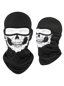 1/2pcs 3D Skull Face Mask, Unisex Full Face Mask For Skiing, Hiking, Cycling, Party And Holiday Costume Fashion Item - A - View 10