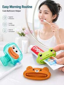 7pcs/5pcs/3pcs/1pc Portable Toothbrush Protector, Toothpaste Squeezer, Travel Toothbrush Storage Box, Portable Toothpaste Squeezer, Toothbrush Cover, Protects Toothbrush Bristles, Portable Design, Suitable For Home, Bathroom, Dorm, Hotel, Apartment, Travel And Other Places, Also As Travel Essentials To Conveniently Protect Toothbrush Bristles. - Multicolor - View 5