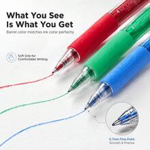 24pcs/Set Vibrant Erasable Colorful Gel Pen Set, Ergonomic Soft Grip Temperature Sensitive Ink Pens, Suitable For Notebooks, Planners, Handwriting - Color Style Randomized - View 2