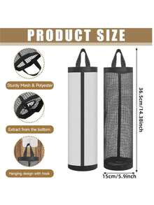 3/2/1pc Trash Bag Storage Hanging Bag, Wall-Mounted Drawstring Shoe Bag, Kitchen Plastic Bag Organizer, Woven Mesh Bag, Plastic Bag Storage Rack With Hanging Net, Suitable For School And Kitchen, College Student Storage And Organization (Random Color) - Multicolor - View 8