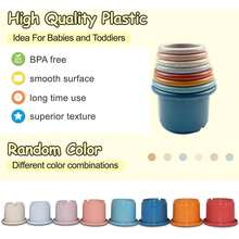 Baby Stacking Cups Toy, Suitable For 6-12 Months Infants, Montessori Toddler Toy, Gift/Christmas Gift - Multicolor - View 2