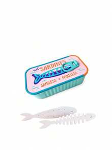 Novel Sardine Can Jewelry Box - Unique Fish-Shaped Tin Travel Jewelry Box, Cute Yellow & Blue Color Home Storage Box With Lid, Includes Fish Bone Shaped Jewelry Stand, Can Store Bracelets, Necklaces, Rings, Earrings, Multiple Colors Available, Perfect Gift For Women And Girls - Multicolor - View 14
