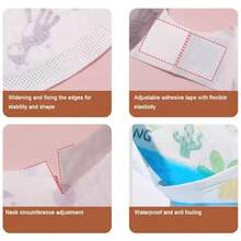 10pcs Disposable Baby Bibs, Cartoon Children's Clothing Protection Apron, Feeding Napkin, Fruit Pattern, Lightweight, Foldable - Multicolor - View 5