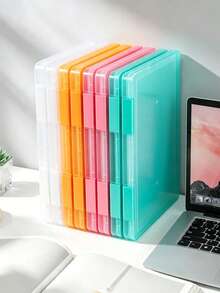 A4 Plastic PP File Box, Suitable For Students, Multi-Layer Portable Double-Layer Document File Box, Waterproof Contract Storage Box, Suitable For Students, Office Staff, Financial Personnel, 2-In-1 Clipboard And File Box, Back To School Season - New Arrival - View 8