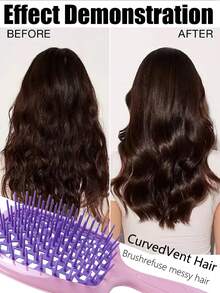 2/1 buah Sisir Jala Berbentuk Bulu untuk Penataan Rambut, Sisir Rambut Plastik untuk Memijat Rambut Kering dan Basah, Sisir Berongga untuk Salon, Alat Penataan Rambut DIY - sisir - View 6