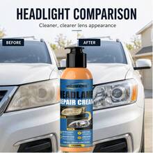 Headlight Restoration Paste - Removes Yellow Oxidation, Scratches, Fog And Haze, Headlights Become Bright Instantly - Suitable For Car Front And Rear Lights, Prevents Yellowing And Oxidation - Effective Refurbishment Solution - 150ml - View 8