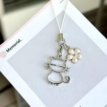 1/2pcs Hollow Cat Phone Chain Pendant, Phone Accessory, Small Gift For Meeting, Best Friend Pendant - Multicolor - View 4
