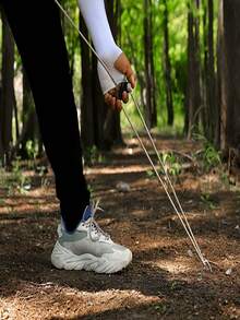 2PCS.4PCS Camping Tent Stakes And Windproof Ropes Set, Iron Alloy J-Shaped Tent Stakes - Multicolor - View 7