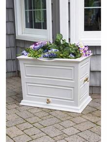 42 Gallon Rain Barrel With Planter Top, Colonial Style Rainwater Catcher, Garden Water Collection Barrel, Outdoor Rain Saver With Dual Metal Spigots, Heavy Duty Water Storage Container - 1 Pack - View 7