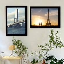 16x24 Picture Frame Black Set Of 6, Display Pictures 16x24 Without Mat For Wall Mounting, Wall Gallery Poster Frames - Black - View 5