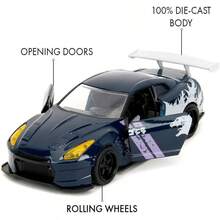 Jada Toys Godzil-La 2009 Nis-San GT-R R35 Ben Sopra mô hình xe đúc kim loại tỉ lệ 1:32, xe thể thao độ, bản sao đua phim quái vật, xe trưng bày sưu tầm, bộ sưu tập xe hiệu năng Nhật Bản, quà tặng cho fan Godzil-La và người yêu xe - Nhiều màu - Xem 3