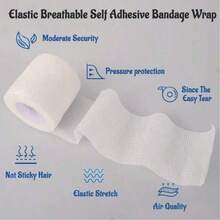 7 Rolls Of Self-Adhesive Bandage, Breathable Athletic Tape, Self-Adhesive Athletic Bandage (White) - White - View 3
