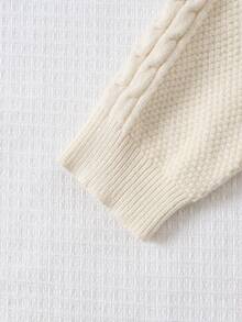 Autumn/Winter Girls' Fashion Casual Diamond Grid Sweater - Apricot - View 4
